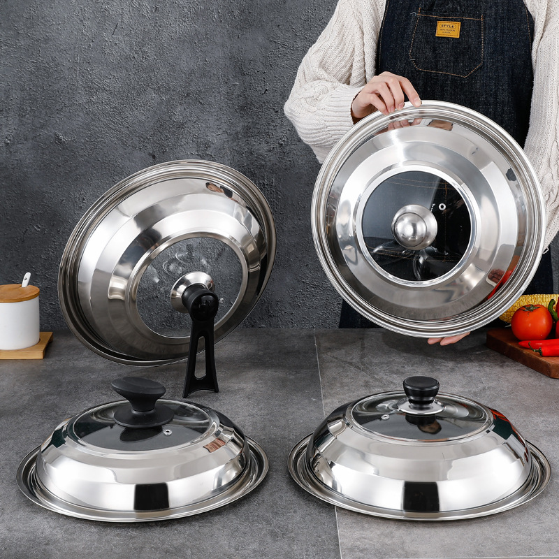 Factory wholesale wholesale of stainless steel pot LIDS, household cooking pot LIDS 28-42cm, wok combination LIDS for consignment pic 4
