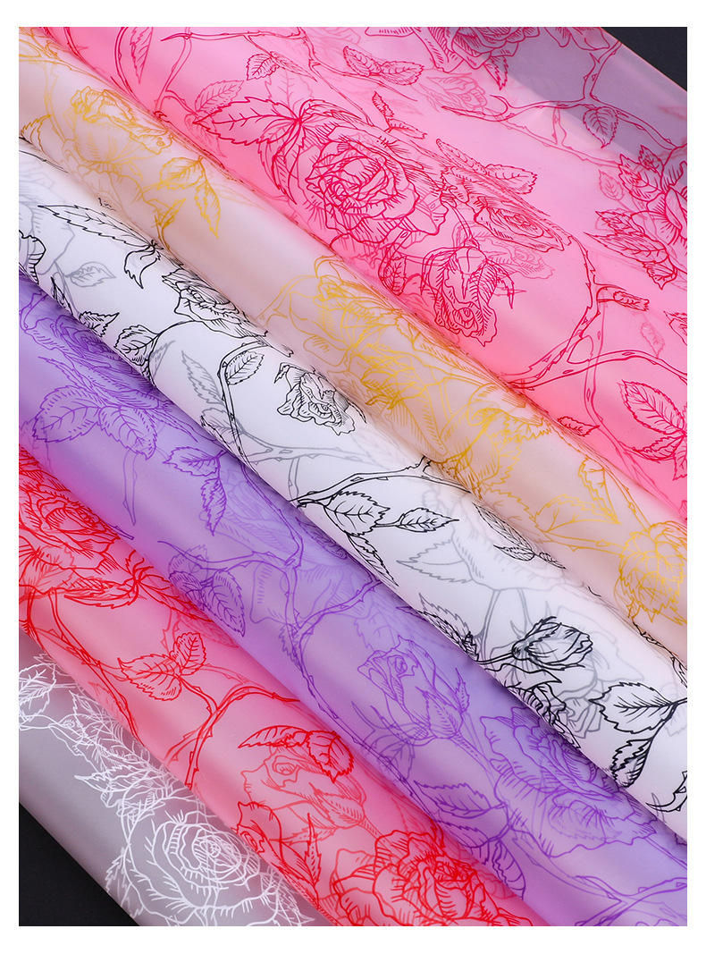 飞花雨 诺莎纸玫瑰园韩纸 防水雾面纸鲜花包装纸花束包花纸材料详情7