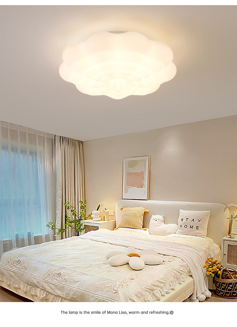 Nube influenciador techo lámpara estilo crema moderno cálido chicos niñas niños luz de habitación luz de dormitorio calabaza luz de red pic 37