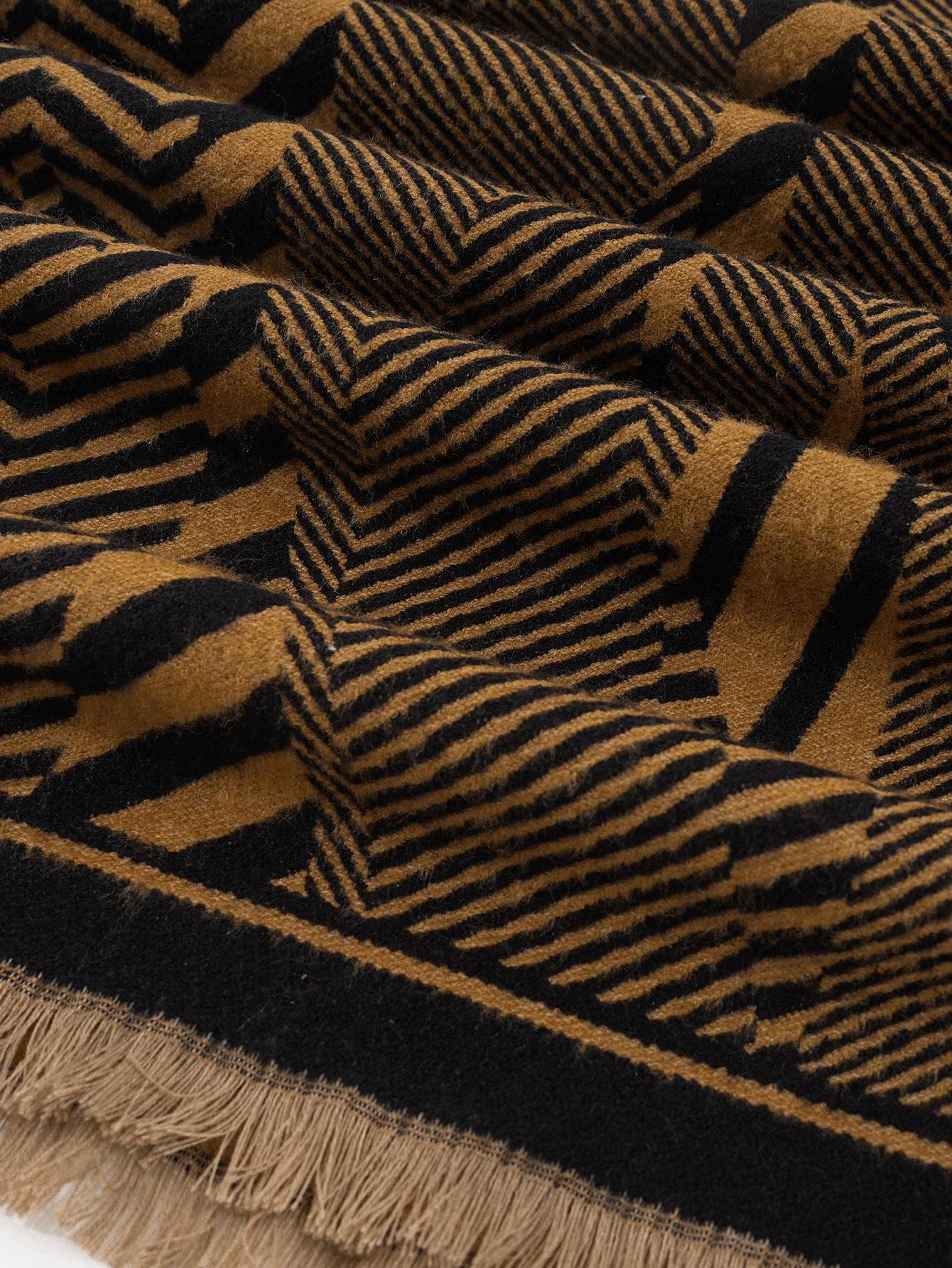A new thickened zebra-patterned jacquard cashmere high-end and trendy short beard men's scarf and shawl for the autumn and winter of 2023 pic 15
