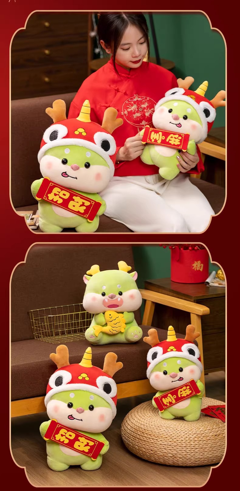 National trend dragon dolls, Year of the Dragon mascots, annual fish and dragon plush toys, stuffed dolls, and gifts for the annual meeting pic 6