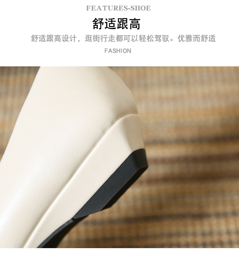 网红法式低跟单鞋女新款气质方扣软皮不磨脚平底鞋百搭浅口女鞋子详情6