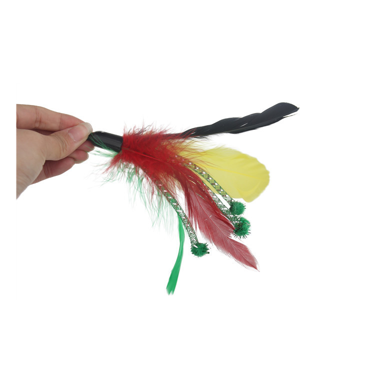 Nuevo juguete cat stick reemplazo cabeza pluma malla tubo campana gato gato juguetes interactivos fabricante directo cat cat suministros pic 15