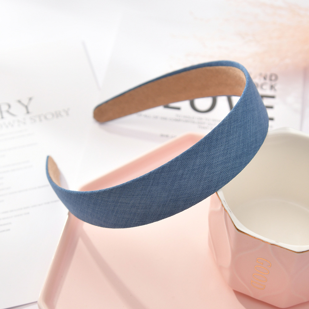 2023年新款纯色发箍复古条纹森系少女发箍高颅顶简约宽边发饰批发详情4