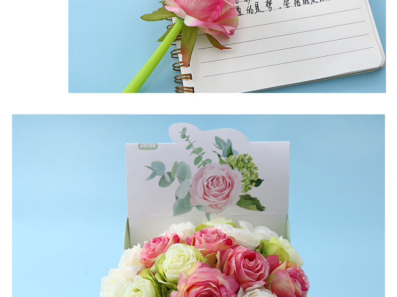 Factory direct sales of Zhongfan ZF2088 rose soft rubber gel Pen 0.5mm student stationery creative shaped pen pic 16