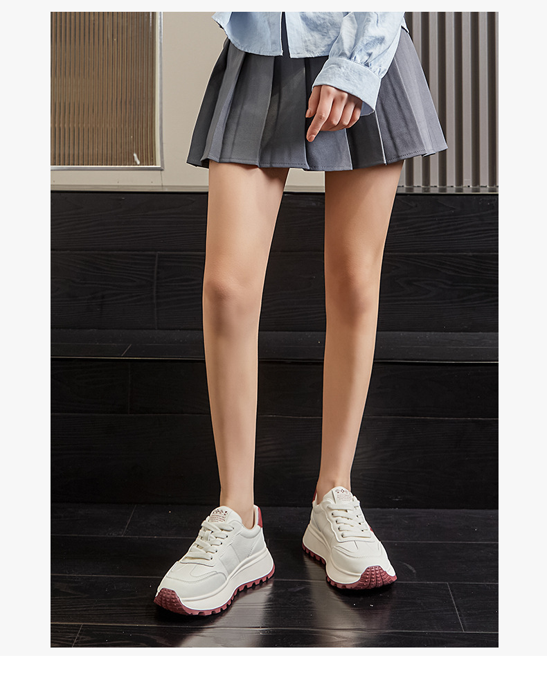 发泡底真皮阿甘鞋2025春季新款厚底增高运动鞋休闲女鞋百搭小白鞋详情27