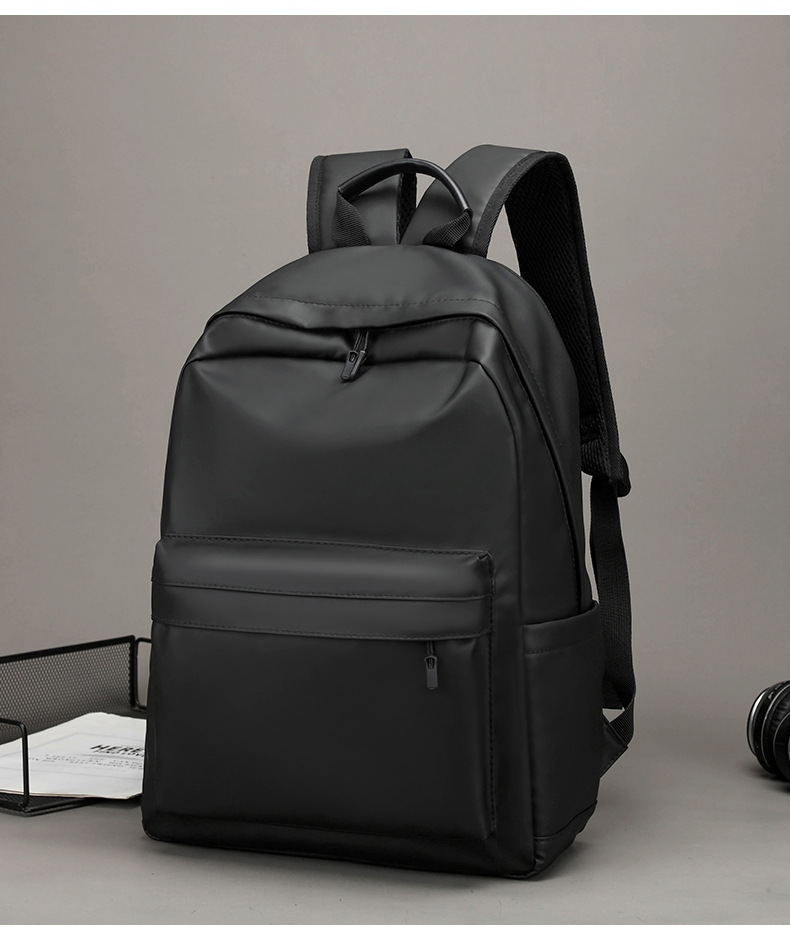 新款时尚潮流双肩包黑色大学生书包休闲大容量男士旅行电脑背包详情18