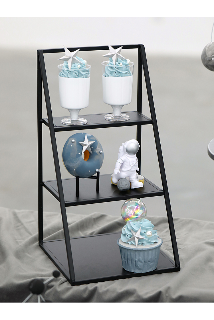 批发欧式复古银色甜品架 冷餐茶歇展示架 甜品台摆件 铁艺蛋糕架详情13