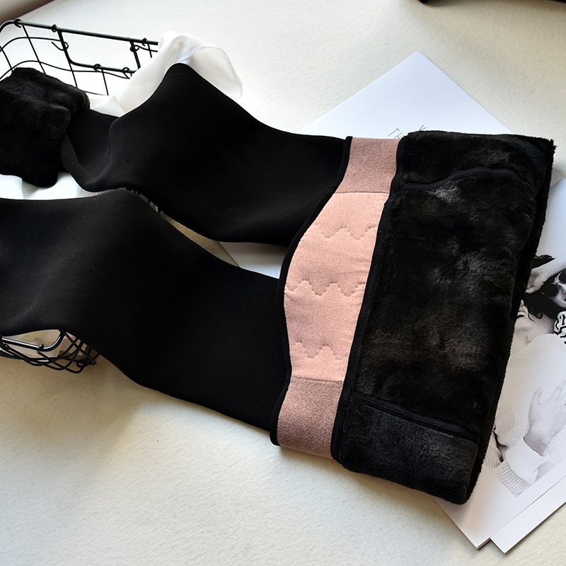 660g thick high-waisted waist support, belt-cinching and hip-lifting high-density nylon leggings pic 3