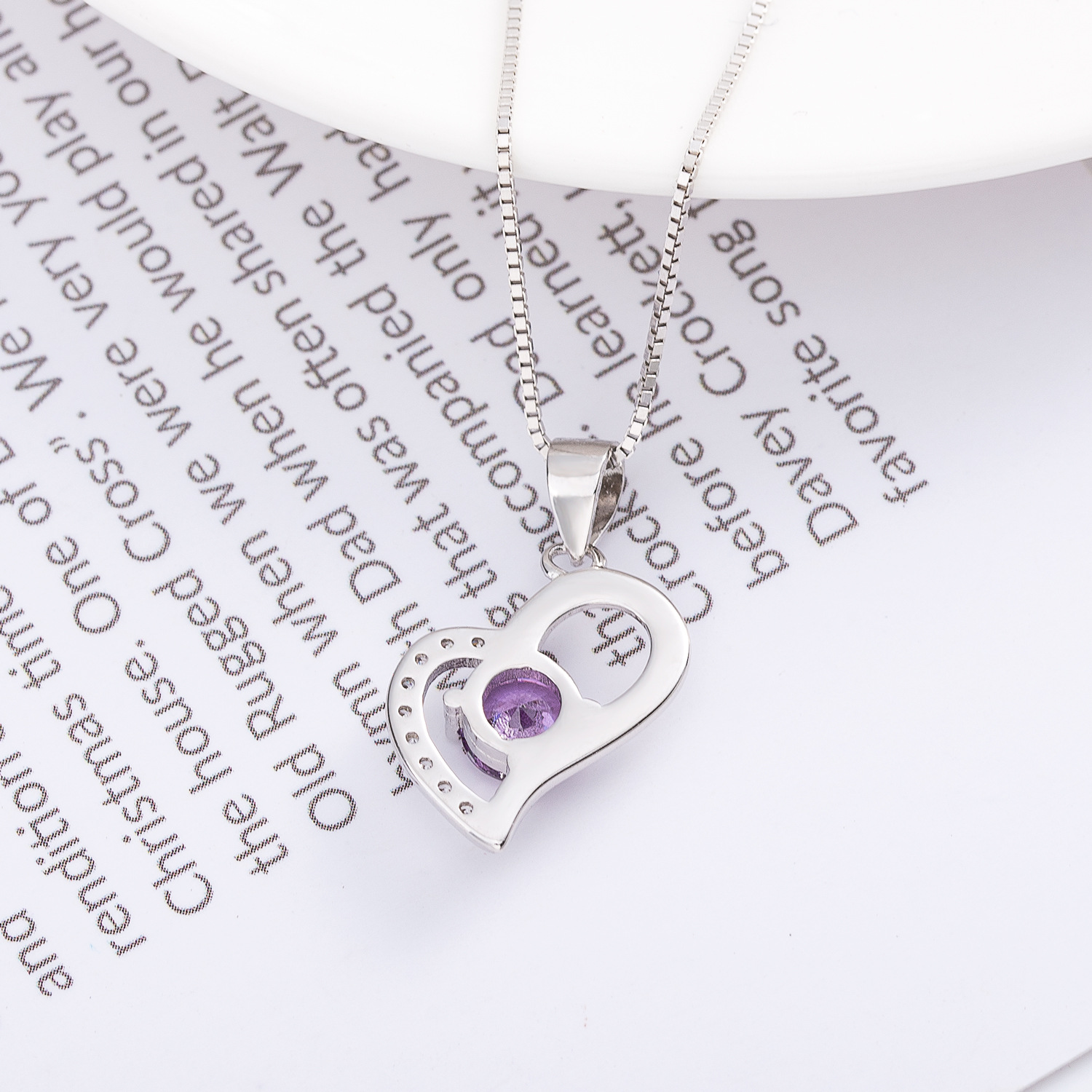 A high-quality imitation D-color moissanite four-leaf clover female pendant with eight hearts and eight arrows from a live-streaming product by a popular influencer on Kuaishou and Douyin pic 76