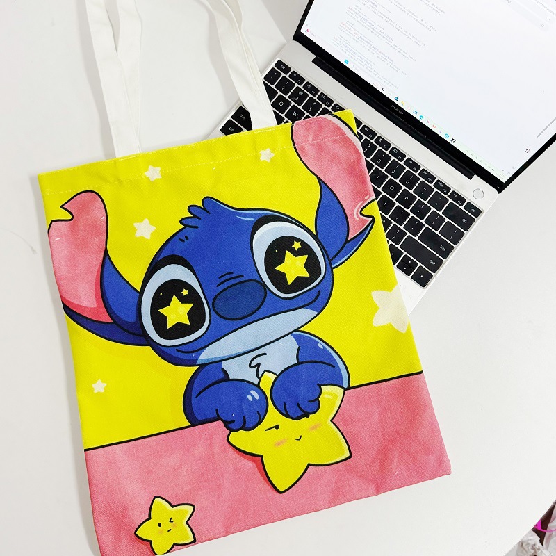 书包手提袋大容量学生单肩星空手提袋百搭ins上课帆布包加厚结实详情17