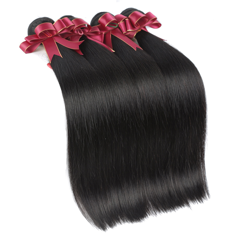 Wholesale of Straight hair extensions and wigs, pick a natural human hair strand Straight wave hair curtain pic 2