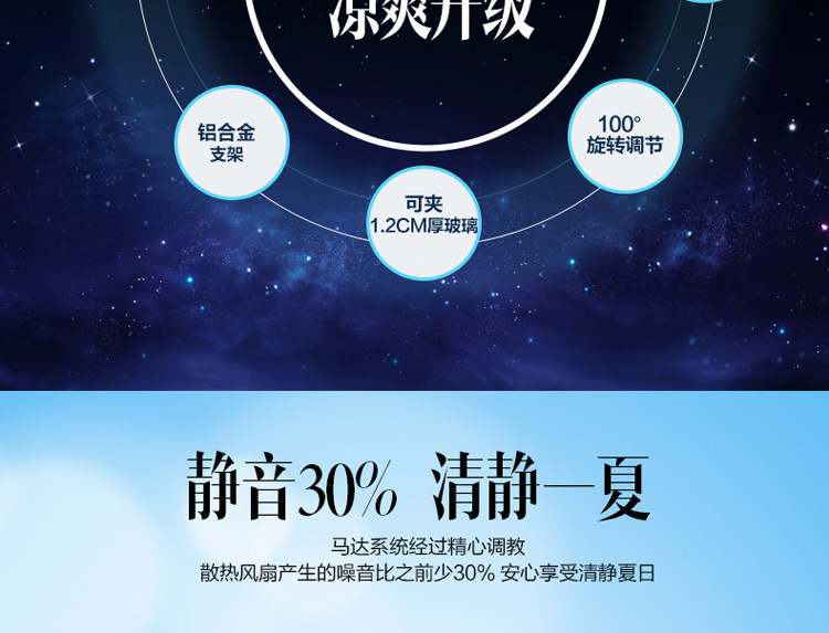 外贸鱼缸散热风扇 水草缸鱼缸降温风扇虾缸冷却静音水族风扇详情7