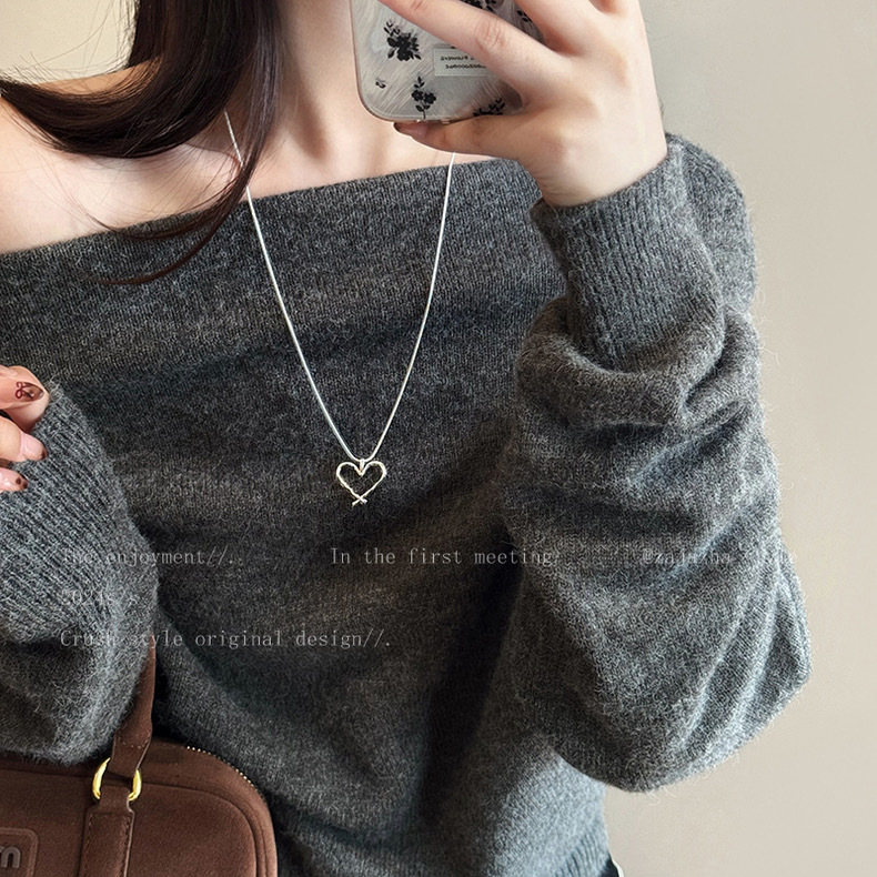 Cold and simple pull-out silver titanium steel snake bone necklace for women, 2025 new style, light luxury and high-end long sweater chain pic 8