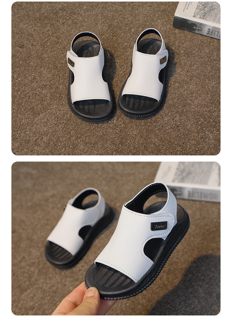 儿童沙滩凉鞋2024新款手工上线防滑耐磨时尚舒适软皮凉鞋宝宝凉鞋详情22
