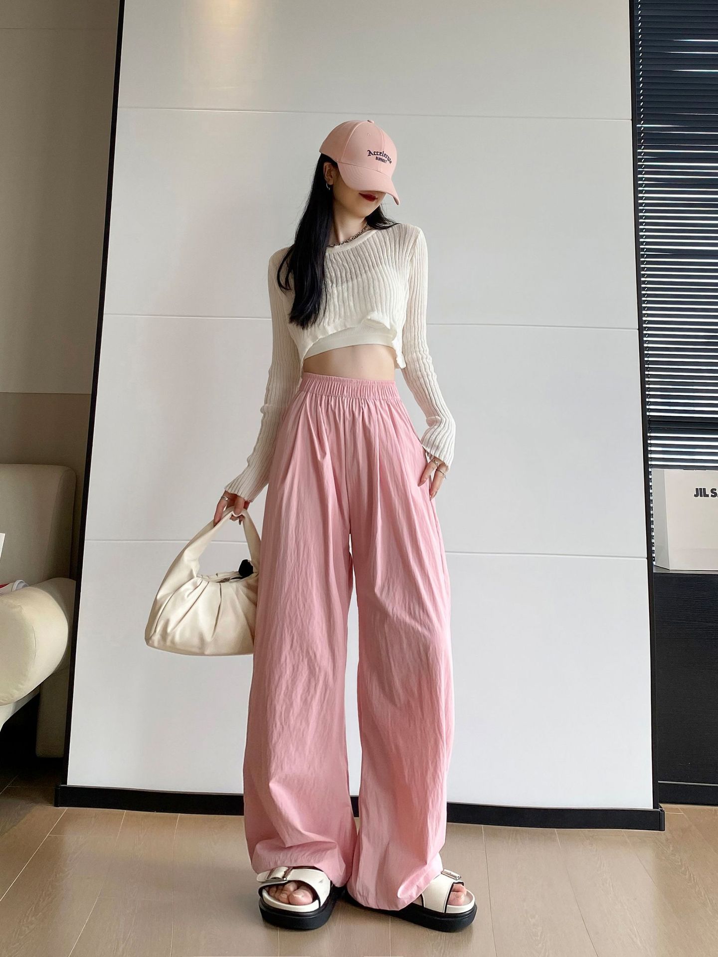 休闲裤女夏季新款高腰裤子显瘦速干大码清凉阔腿裤韩版百搭山本裤详情20