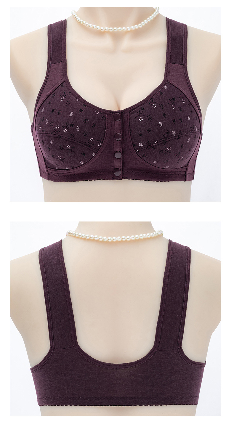 All-cotton bras for middle-aged and elderly people, large-sized sports bras for mothers, large-sized vest bras for women without underwire, thin styles for the elderly pic 12
