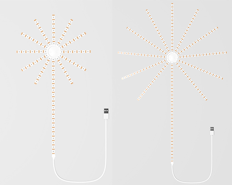 Iridescent smoke lantern Christmas decoration LED music flowing water horse explosion light strip Bluetooth full-color smoke lantern strip pic 8