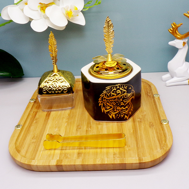 中东风格时尚工艺品套装香炉摆件香炉厂家直销新款陶瓷套装香炉详情4