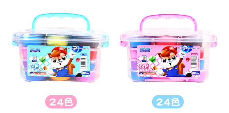 超轻粘土24橡皮泥无毒太空水晶彩泥儿童手工diy黏土玩具套装批发详情4