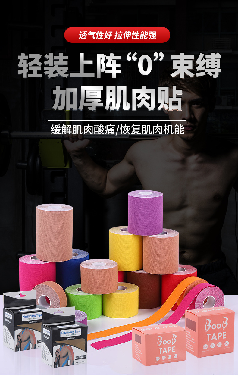 7.5cm运动高弹性自粘绷带护膝胶布护指护腕胶带防护绑带缠绕护踝详情2