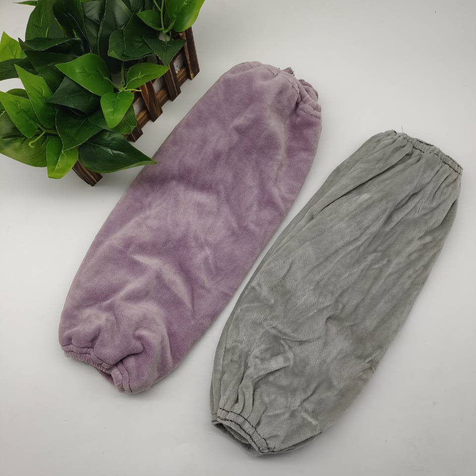 Plush fabric sleeves for adults, long sleeves, clean cuffs, cleaning, labor protection, household chores, stain-resistant and dirt-resistant fashion covers wholesale pic 3