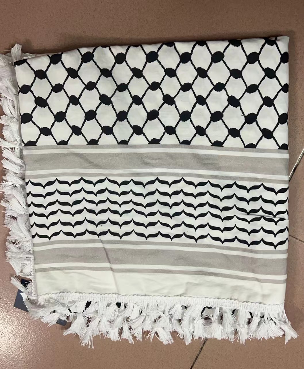 新款四面流苏阿拉伯头巾方巾战术头巾户外穆斯林装饰跨境亚马逊详情16