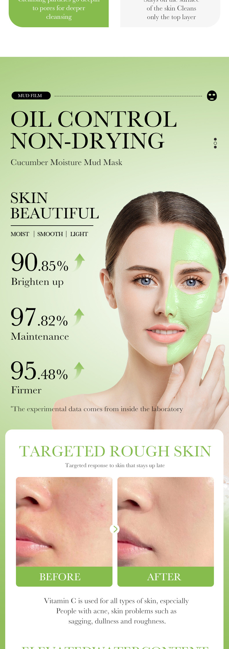 The all-English BIOAOUA Cucumber Moisturizing Mud Mask cleanses pores and improves blackheads. It is an export-oriented cross-border mask exclusively for export pic 36