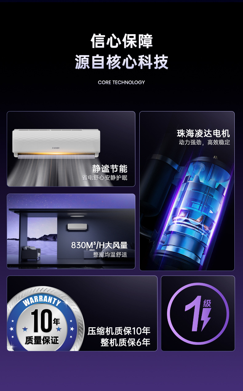 冷暖空调家用小型空调批发1.5匹空调 壁挂式空调挂机电器批发厂家详情3