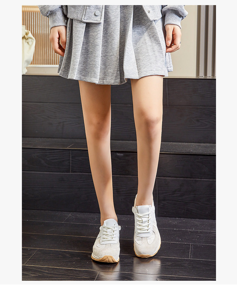 真皮阿甘鞋女2024秋季新款平底运动德训鞋女休闲小白鞋女百搭女鞋详情31