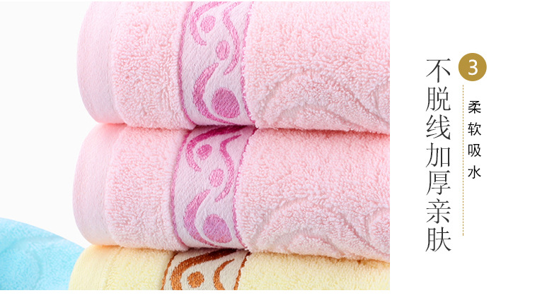 Striped towel manufacturer wholesale pure cotton absorbent plain jacquard soft face towel, daily gift embroidered logo pic 15
