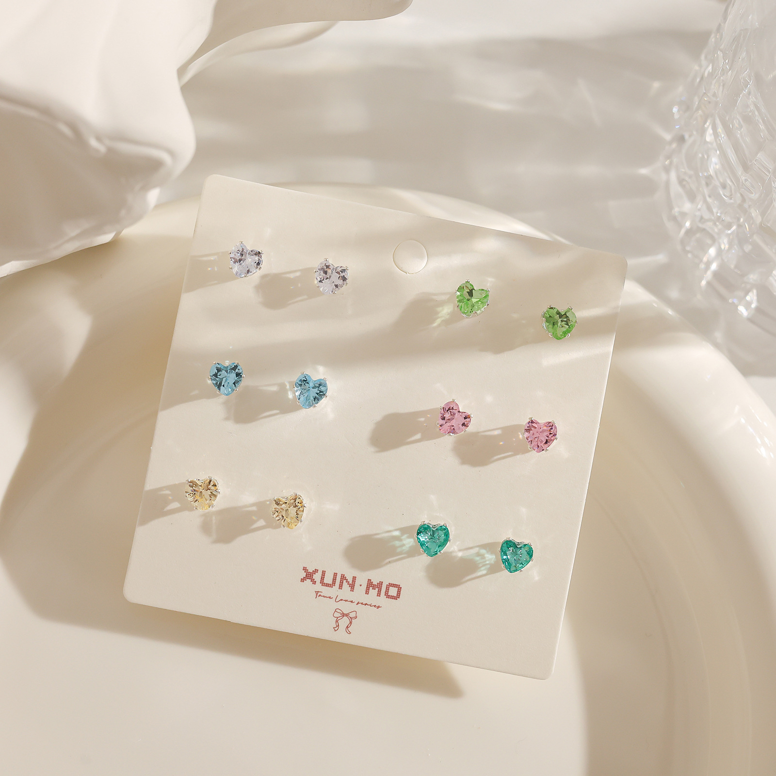 Silver needle zircon stud earrings for women, simple inlaid with water diamonds, super sparkling ear bone stud, moisture-nourishing ear holes, no need to remove earrings for sleeping, wholesale pic 15