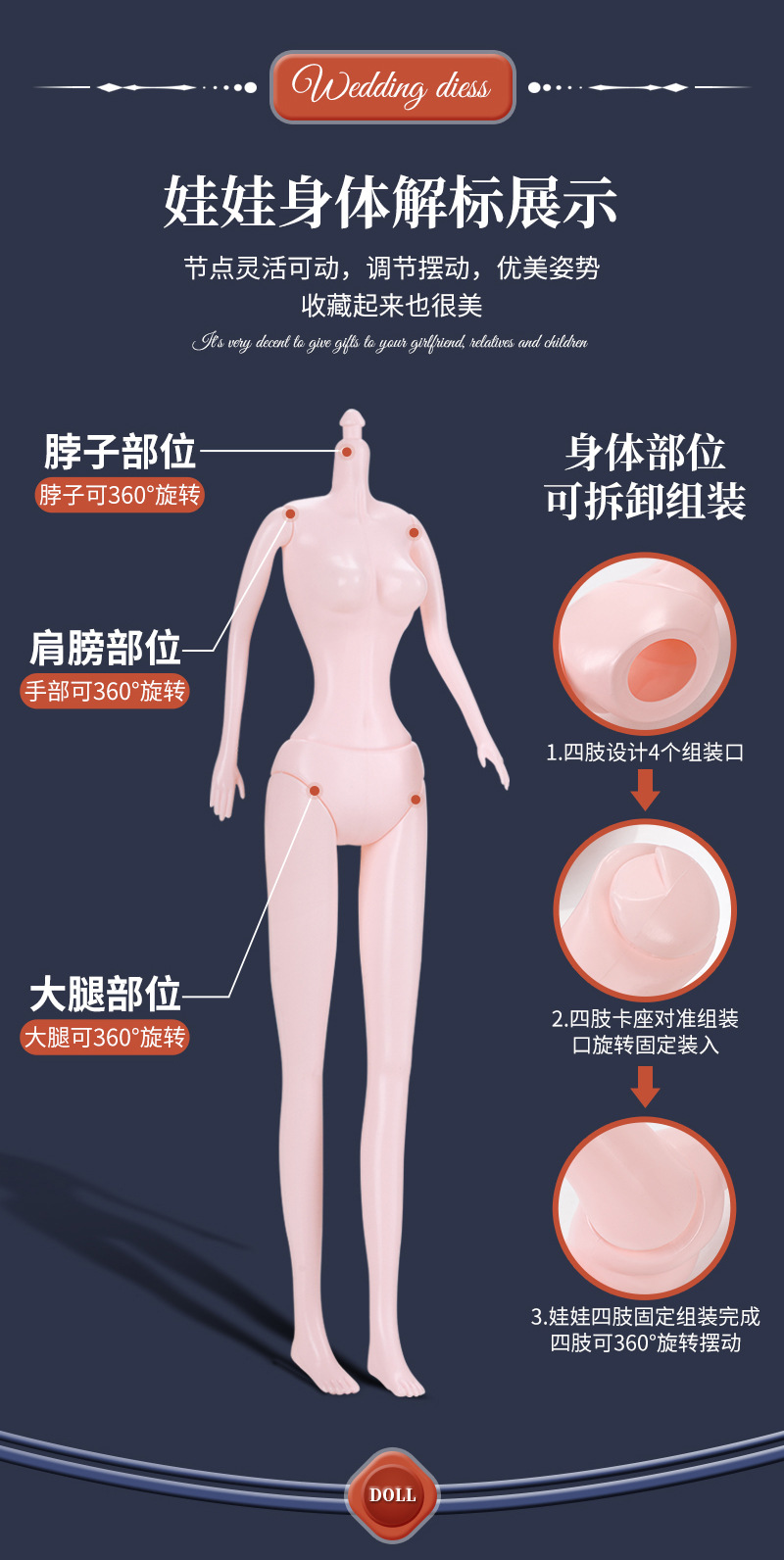 童心芭比洋娃娃大号60厘米女孩仿真公主生日礼物儿童玩具礼品批发详情8
