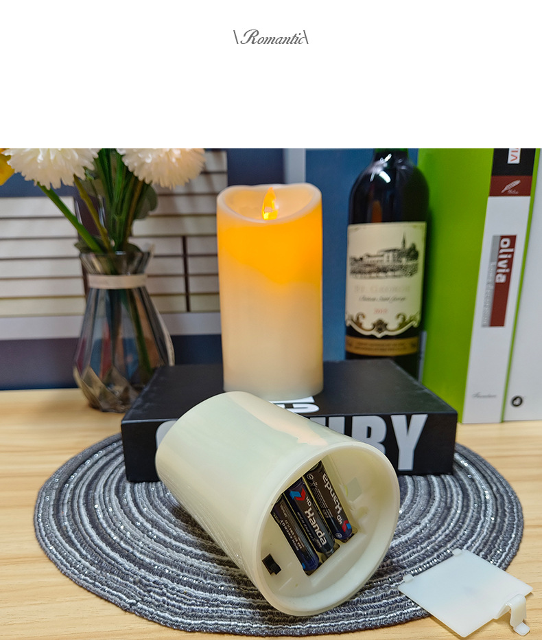 led electronic candle lamp, swinging simulation candle, wedding romantic confession, birthday performance, decorative item, murder mystery game pic 9