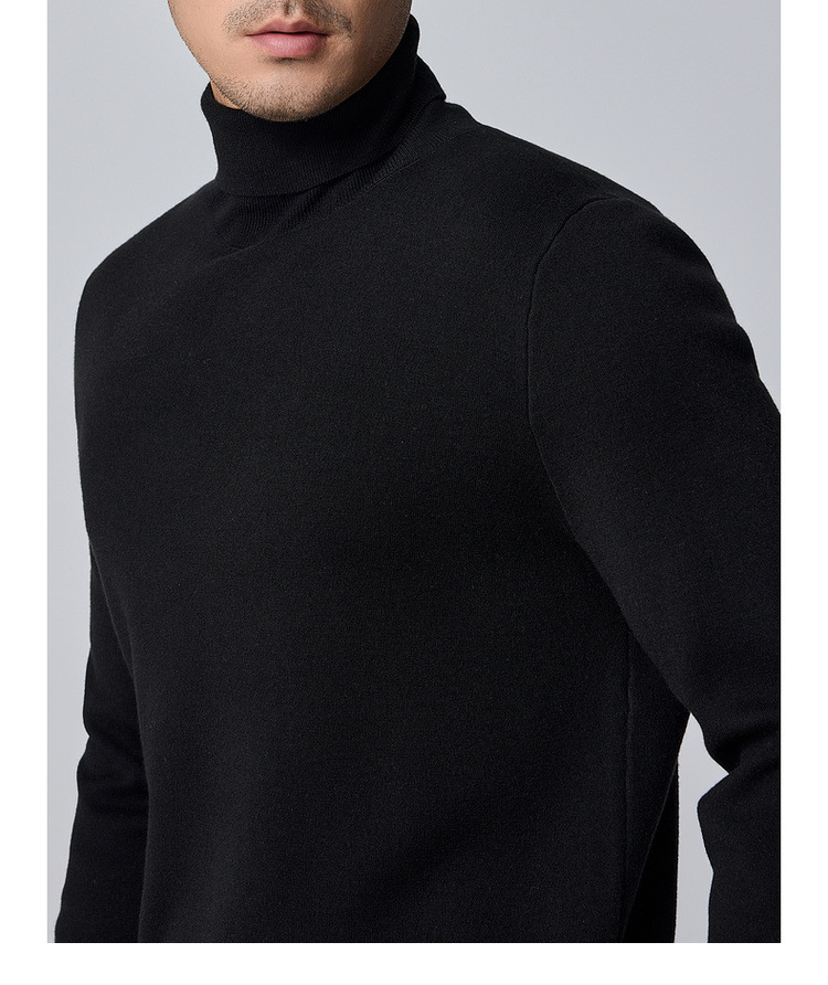 墨麦客男装基础高领男士羊毛衫2024冬季新款纯色打底毛衣男21912 pic 37