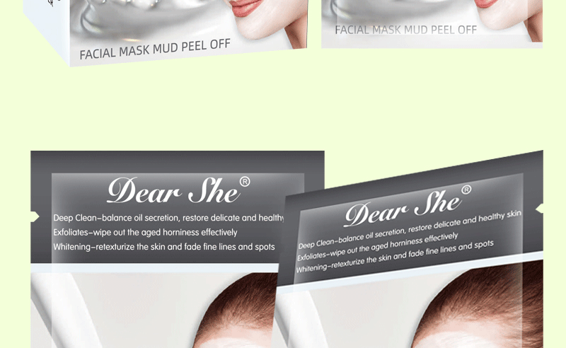 Dear She跨境牛奶吸黑头粉刺面膜膜去黑头鼻膜吸黑头撕拉式面膜详情19