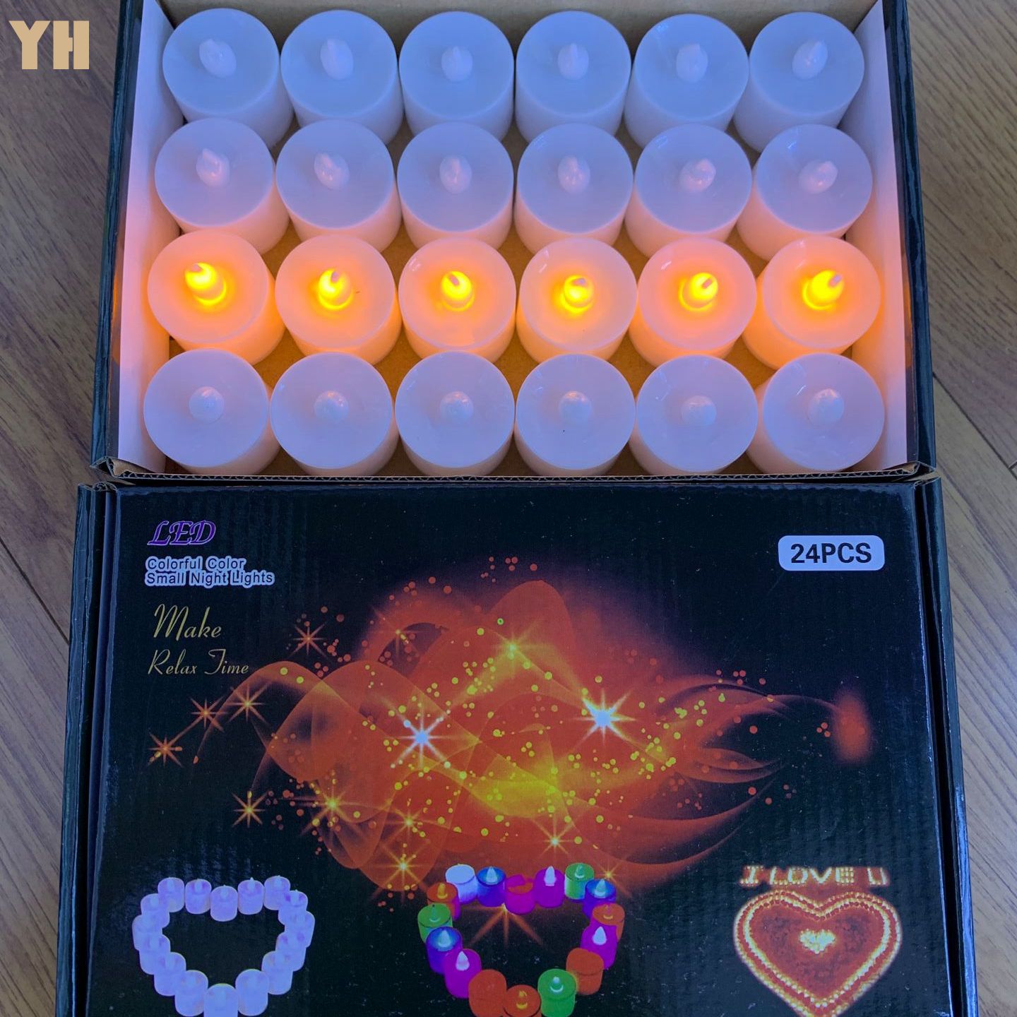 LED light round heart-shaped electronic candle creative birthday proposal decoration magic tool scene decoration confession prop Romantic candle supplies pic 1