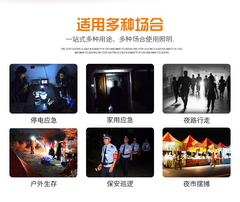 Wholesale of cross-border LED high-intensity rechargeable flashlights for household, outdoor, fire-fighting, camping and mountaineering portable mini flashlights pic 4
