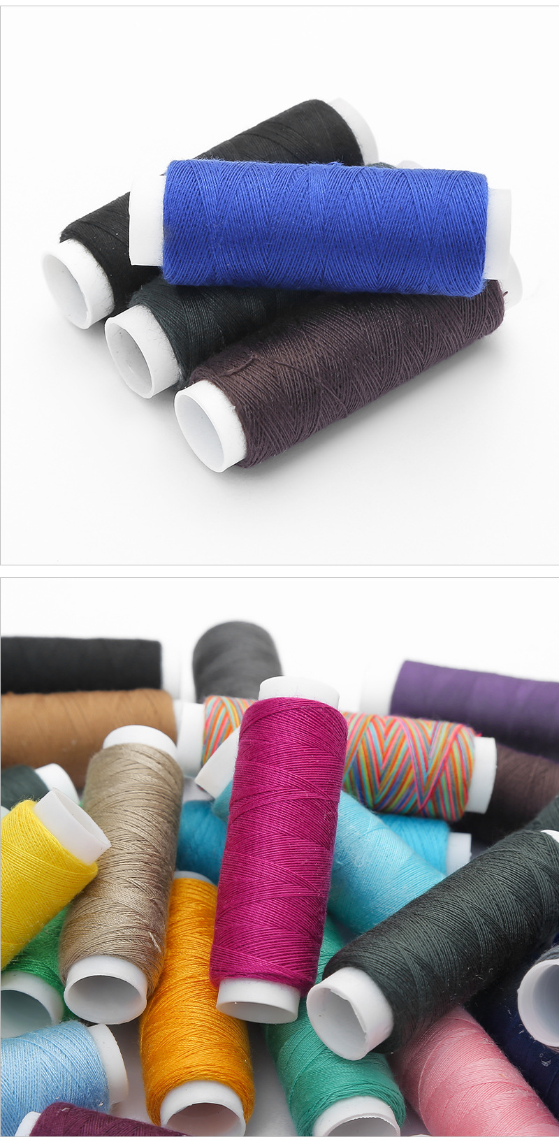 家用缝纫线402彩色小卷缝衣线手工DIY缝纫针线套装配件涤纶缝纫线详情10