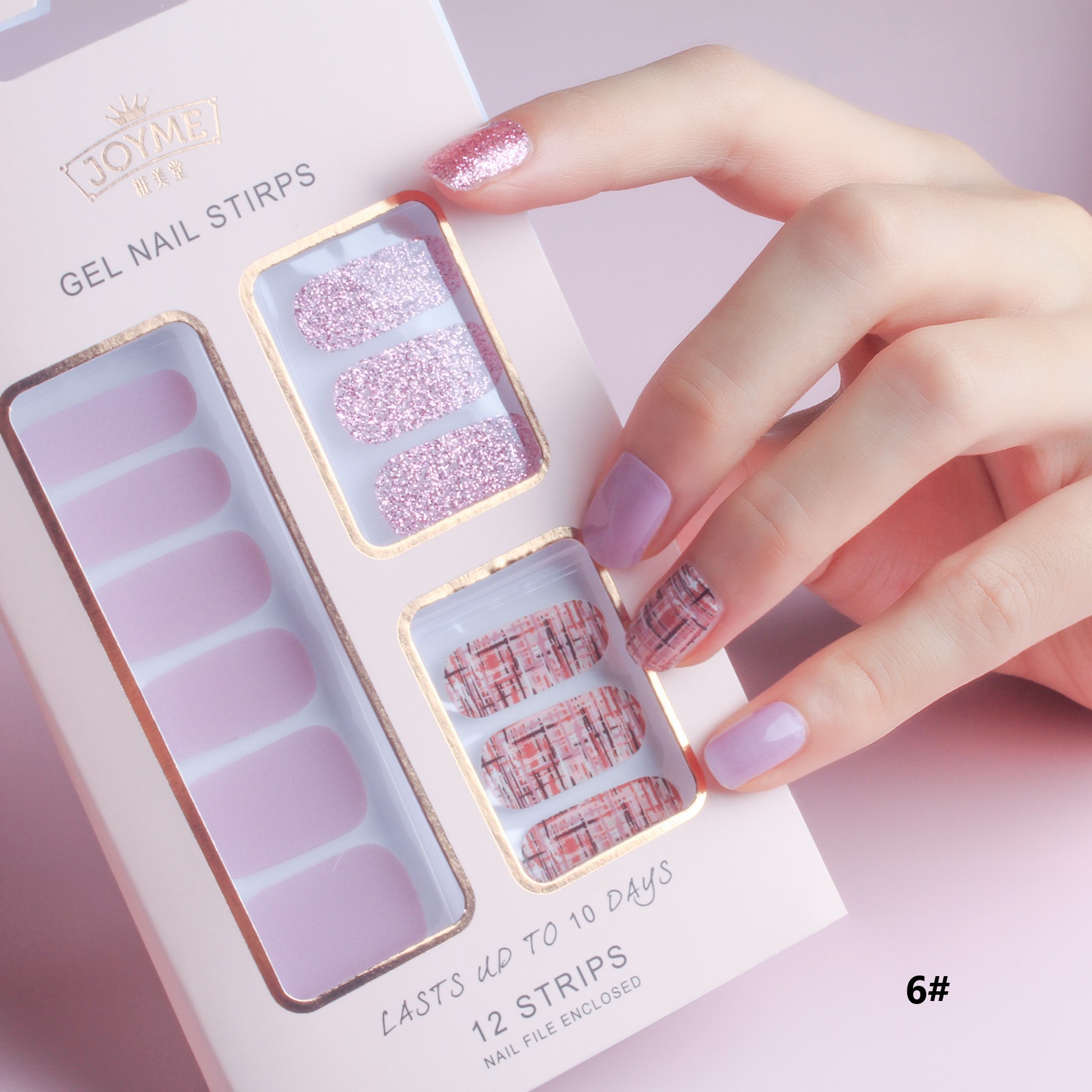 Custom-made 12-piece box set of waterproof nail stickers that are popular among Internet celebrities pic 18