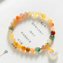 国潮天然菩提根情侣手链女小众高级感莲花白玉菩提108颗佛珠念珠手串详情15