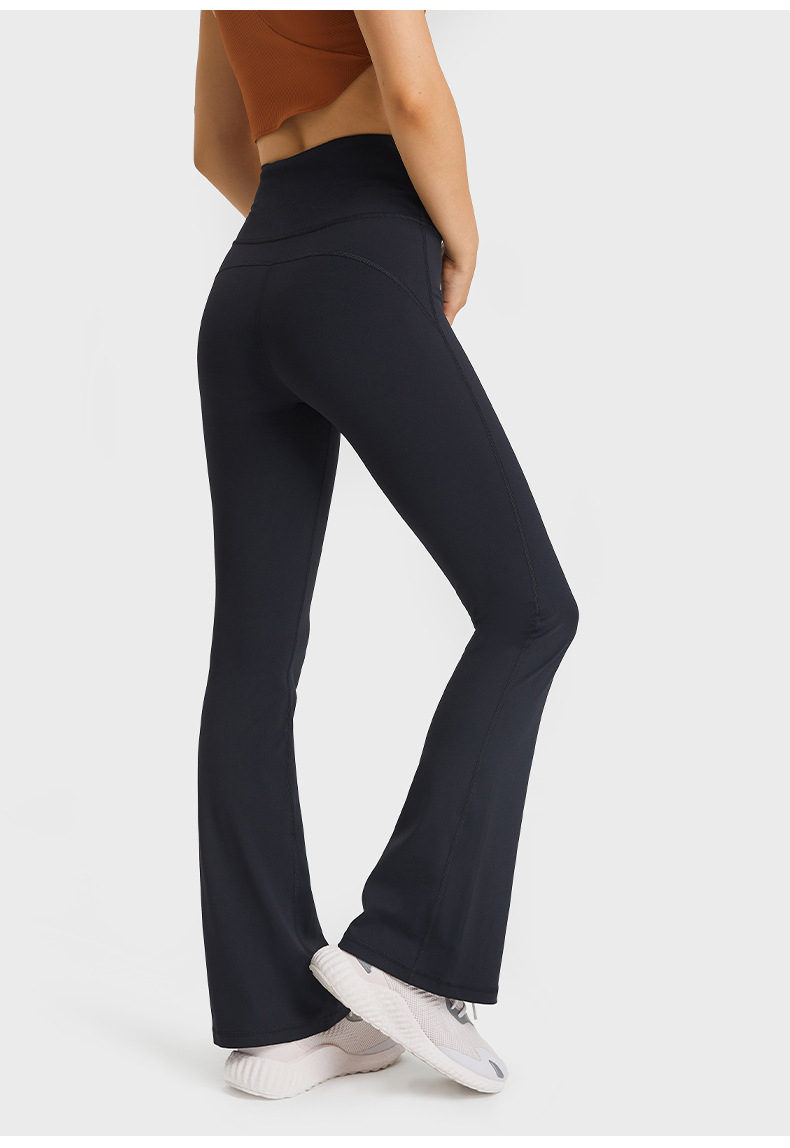 New versatile flared pants for outerwear, fashionable, slimming, elastic high-waisted, hip-lifting, nude yoga pants for women DL204 pic 33