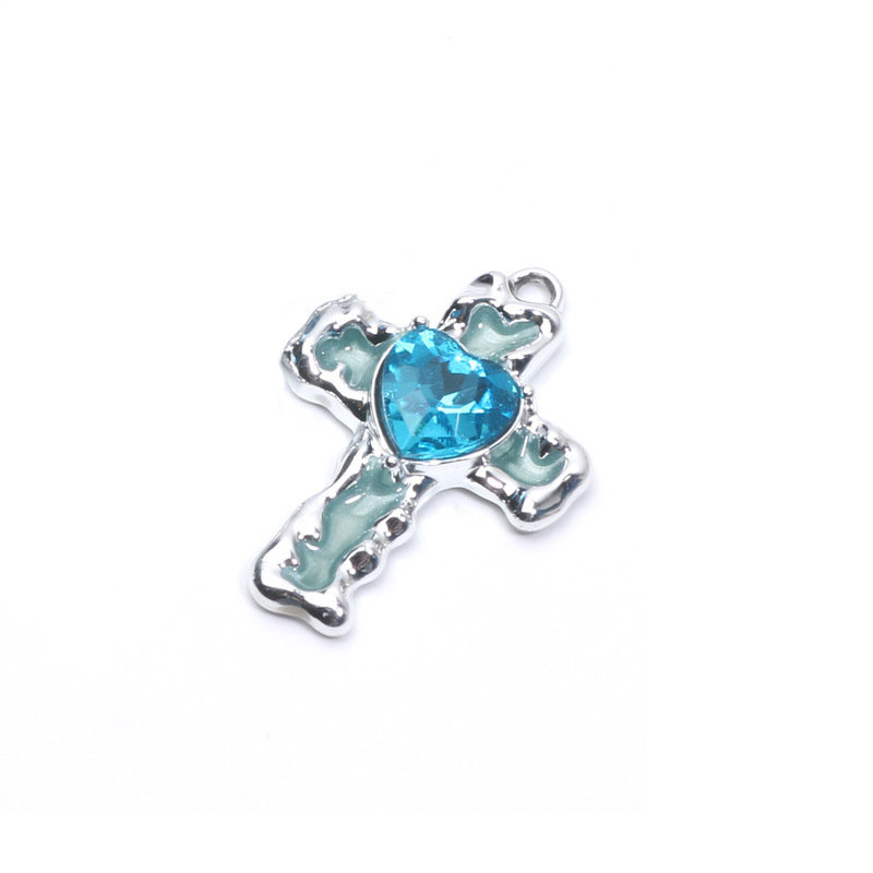 y2k小众液态爱心十字架砂糖吊坠diy手工耳环饰品手链项链配件材料详情4