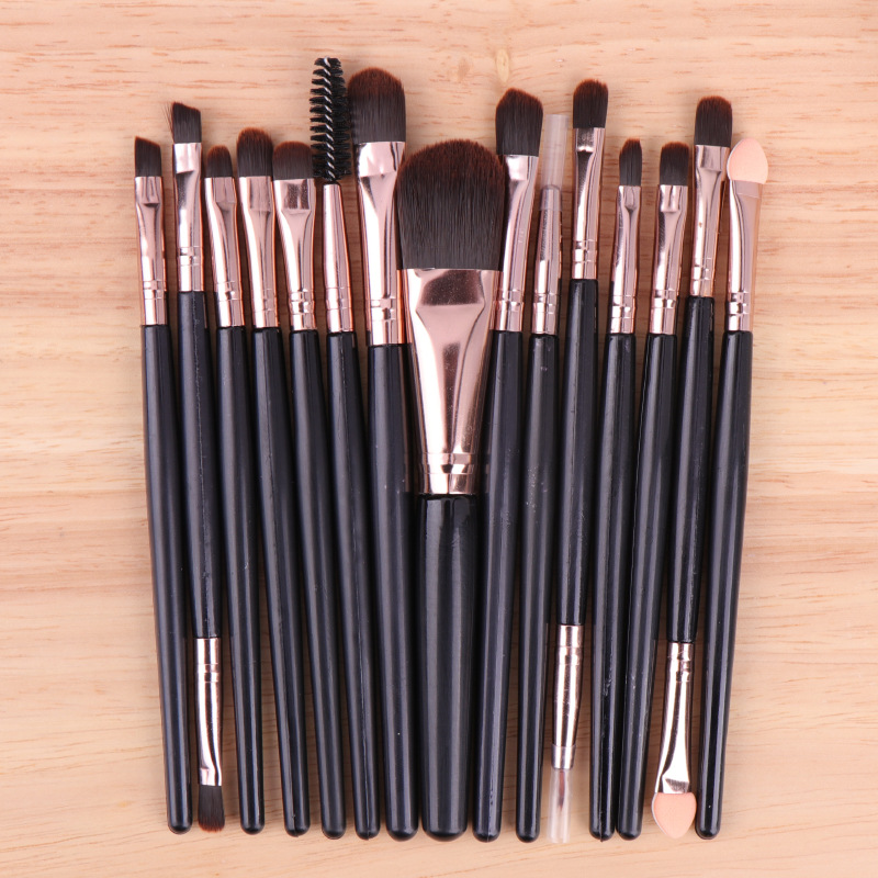 15-piece makeup brush set: eyeshadow brush, eye brush, eyebrow brush, eyelash brush, lip brush, complete set of beauty tools in stock, shanilak pic 9