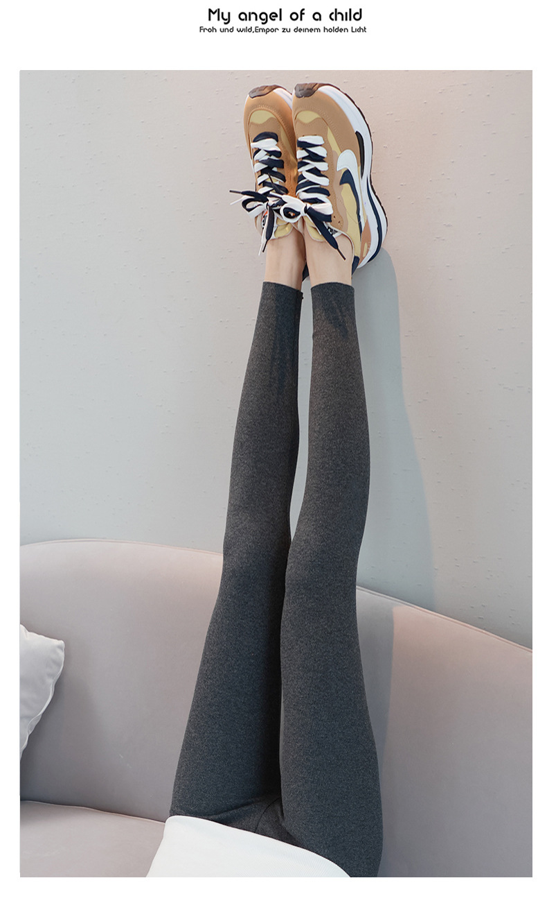 For the 2022 autumn and winter season, women can wear high-waisted, slimming, high-elastic and warm leggings on the outside pic 30