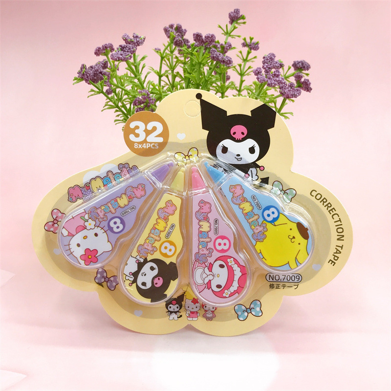 新款三丽鸥修正带学生可爱卡通美乐蒂四个装大容量涂改带改正带详情4