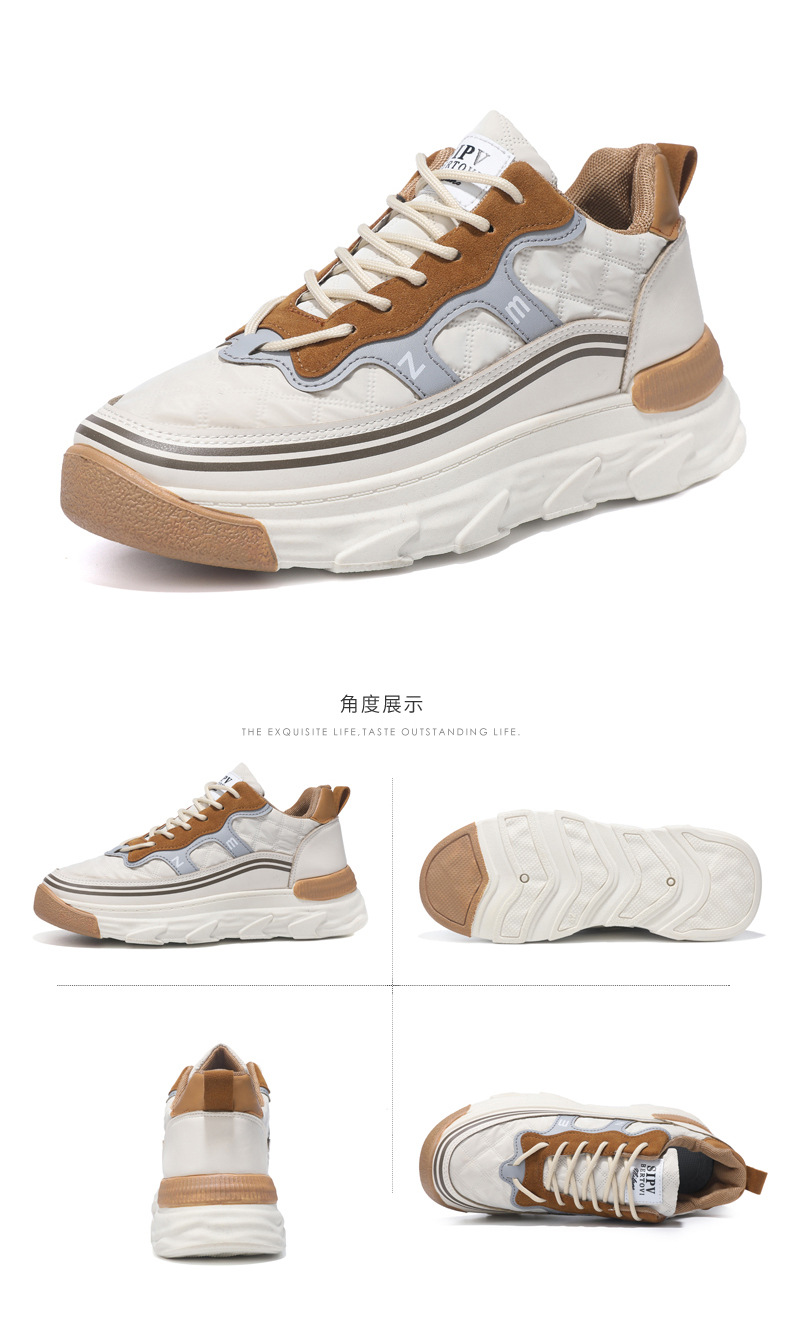 秋冬新款潮流小众厚底阿甘老爹鞋男士增高运动休闲鞋休闲板鞋男款详情22