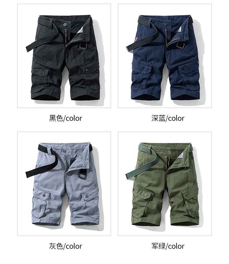 夏季短裤男装批发日系工装短裤男式休闲五分裤潮牌直筒多袋短裤男详情10