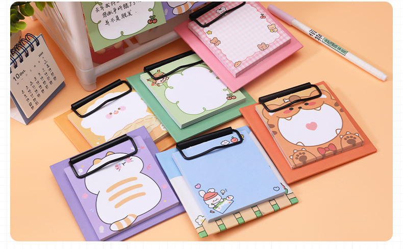 卡通板夹便签本韩国ins少女心可爱备忘便利贴创意个性学生便签夹详情9
