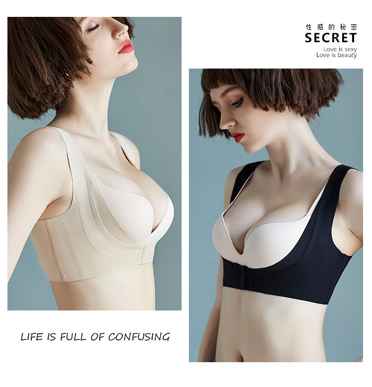 New back-pull traceless shaping chest support, traceless gathering and lactation adjustment type corrective belt, anti-hunchback shaping garment pic 11